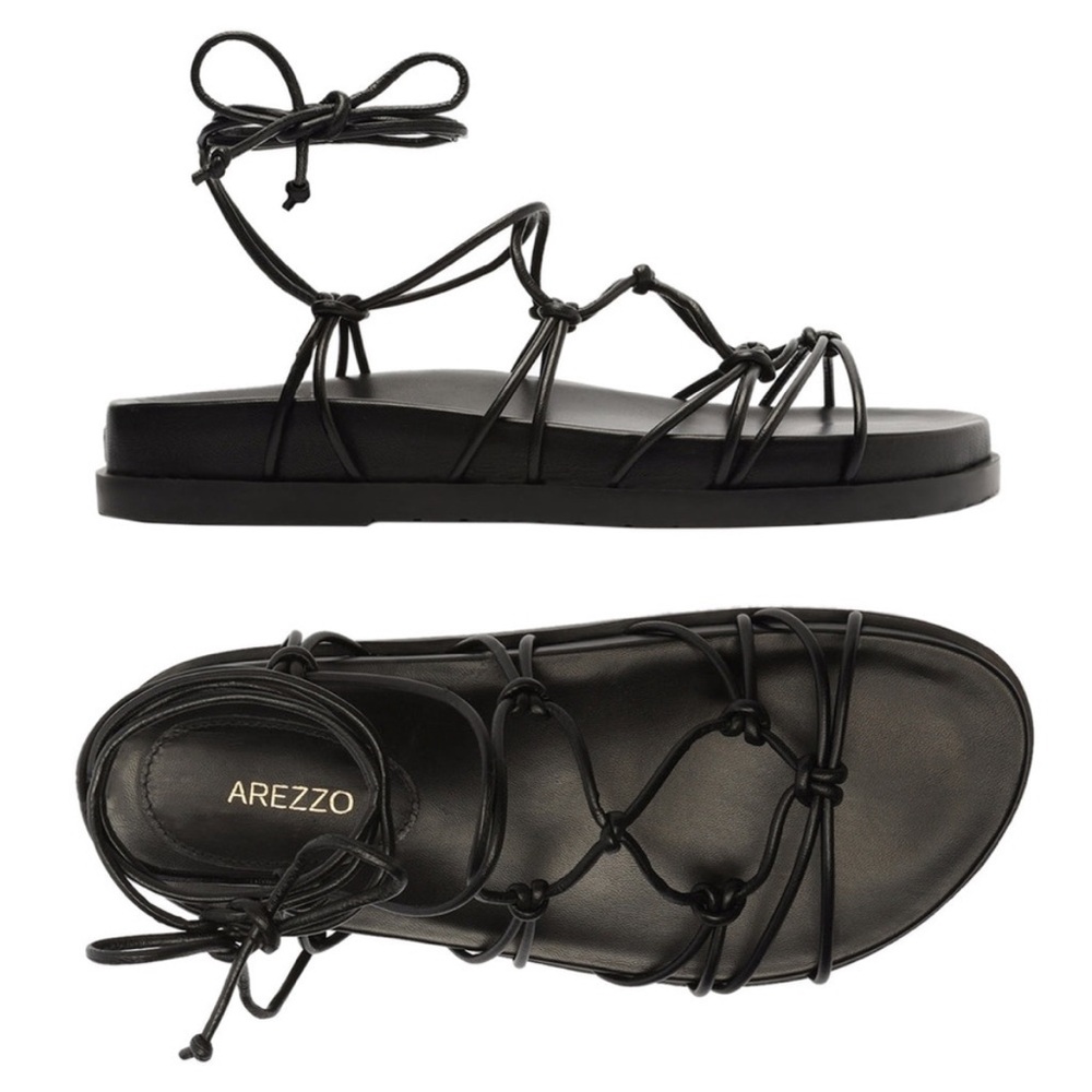 Arezzo black strappy sandal